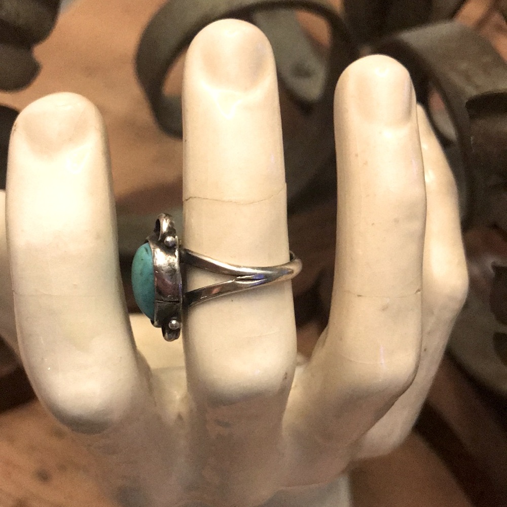 Silver turquoise ring. - Picture 4 of 6